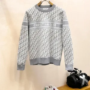 AAA Dior Sweater Ash Wool Cashmere Spandex Winter