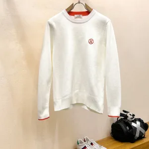 AAA Designer Hermes Sweater Ash Wool Cashmere Spandex Winter