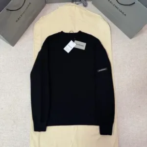 Super Clone Balenciaga Sweater Ash Wool Piqu Soft Touch Worsted
