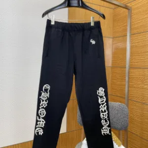 Super Clone High Quality Chrome Hearts Casual Pants Red Cotton Embroidery