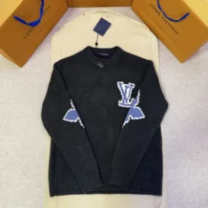 Luxury Super Clone Louis Vuitton Sweater Color Wool Jacquard High-Quality Materials Summer