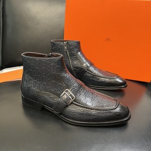 Luxury Hermès Cowhide Boots
