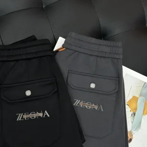 Designer Zegna Casual Pants Fleece Winter