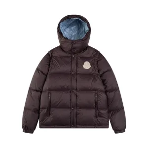 Luxury Monk Down Jacket Red Goose Duck Nylon Zippered Pocket
