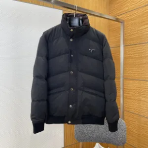 AAA Prada Down Jacket Red Duck Nylon Fleece Fabric Suitable For All Body Types Autumn Winter And Patch
