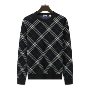Super Clone Burberry Sweater Black Wool Polyester Nylon Acrylic