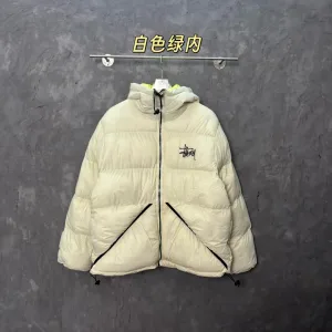 Reps High Quality Stussy Work Clothes Red Down Polyester Nylon Velvet Fleece Streetwear Skateboarding Embroidery Patch