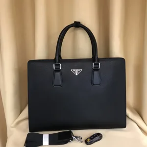 Reps AAA Prada Briefcase Cowhide Suitable For All Body Types