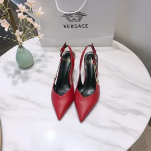 Luxury Designer Versace Sandals Red