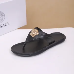 Aaa Designer Versace Cowhide Slippers