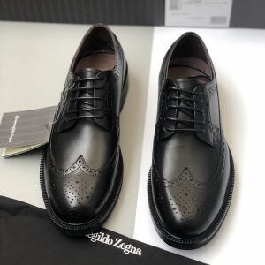 1:1 Designer Ermenegildo Zegna Calfskin Leather Shoes