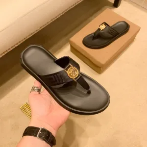 Designer Versace Calfskin Slippers For Spring