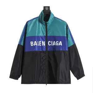 Designer Balenciaga Jacket Red Spring Patch Zippered Pocket