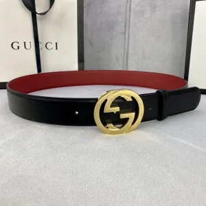Super Clone High Quality Gucci Leather Belt Red