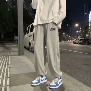 Reps High Quality Vans Casual Pants Red Cotton Suitable For All Body Types Spring Autumn