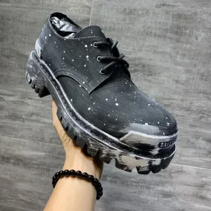 High Quality Luxury Balenciaga Big Head Shoes Nylon Patent Leather