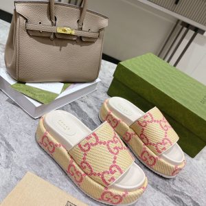 Luxury Aaa Gucci Leather Slippers