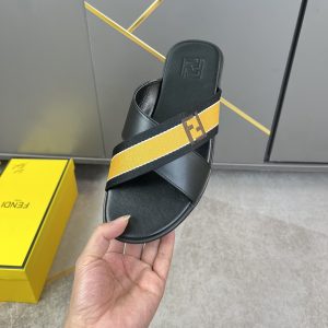 1:1 High Quality Fendi Cowhide Slippers For Summer