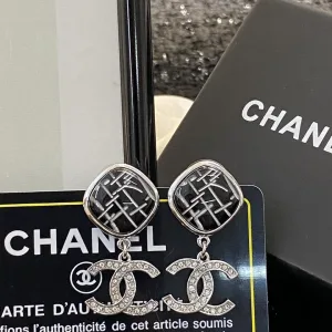 Luxury Chanel Earrings Red French Elegance