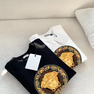 Luxury Versace Cotton Long-Sleeved Sweatshirt For Fall