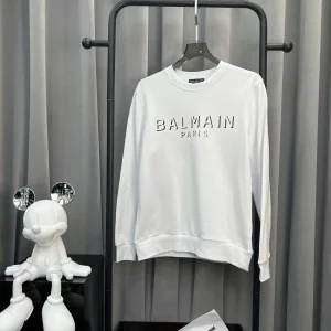 Designer Balmain Hoodie Red Cotton Pure
