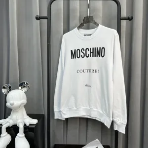 Luxury Moschino Hoodie Ash Cotton Pure Exquisite Tailoring