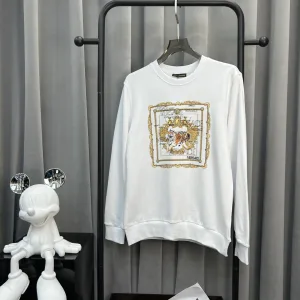 High Quality Versace Hoodie Ash Cotton Pure Exquisite Tailoring