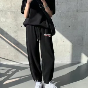 AAA Balenciaga Casual Pants Red Cotton Suitable For All Body Types Spring Autumn