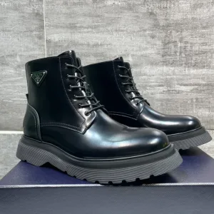Designer Prada Dr. Martens Boots Cowhide Lace
