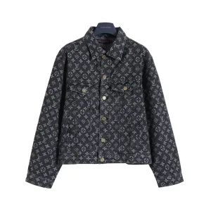 Reps Louis Vuitton Jacket Red Jacquard Denim