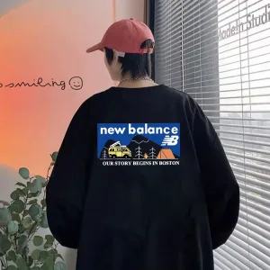 Reps High Quality New Balance Hoodies Black Cotton Xinjiang Ribbed Fabric Spring Autumn