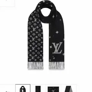 Luxury High Quality Louis Vuitton Shawl Blue Jacquard Winter