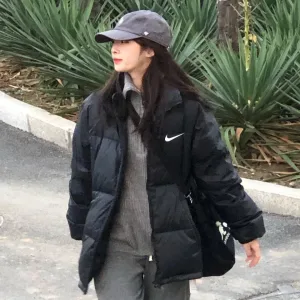 High Quality Designer Nike Cotton-Padded Coat Red Down Exquisite Workmanship Winter