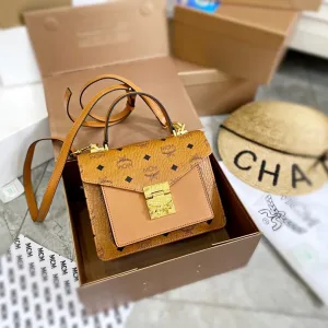 Super Clone Mcm Handbag Gold