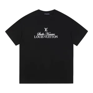 AAA Louis Vuitton Short-Sleeved T-Shirt Red Cotton Pure Spring Summer
