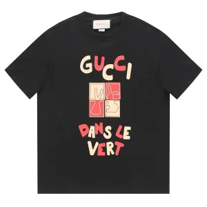 AAA High Quality Gucci Short-Sleeved Shirts Ash Cotton Pure Patch