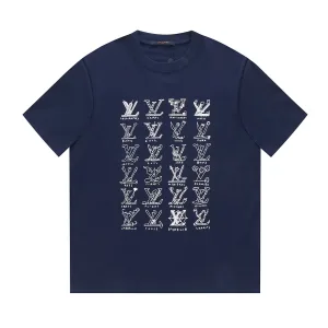 Designer Louis Vuitton Short-Sleeved T-Shirt Red Spring Summer