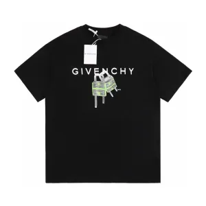 Super Clone AAA Givenchy Short-Sleeved T-Shirt Black Cotton Pure High-End Quality Spring Early