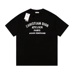 High Quality Designer Dior Short Sleeves Cotton Combed