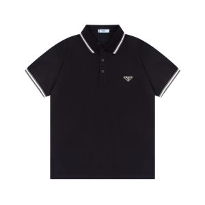 High Quality Designer Prada Brick Polo Shirt For Spring