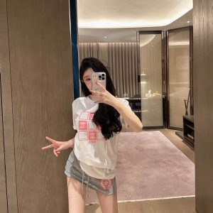 Aaa High Quality Chanel Lace Short-Sleeved Shirts For Fall
