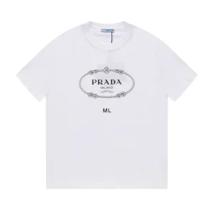 Reps Luxury Prada Short-Sleeved Shirts Red Cotton Combed