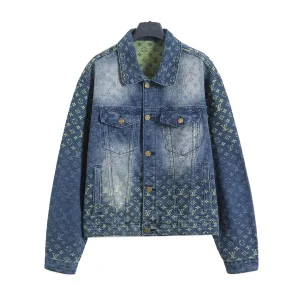 Reps Louis Vuitton Jacket Red Jacquard Denim