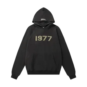 Super Clone AAA Fear Of God Hoodie Black Cotton Pure Ribbed Fabric