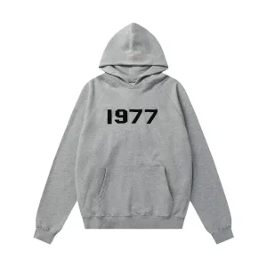 Super Clone Fear Of God Hoodie Black Cotton Pure Ribbed Fabric