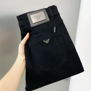 High Quality Armani Jeans Ash Eva Denim Enzyme Washing Leather Patch
