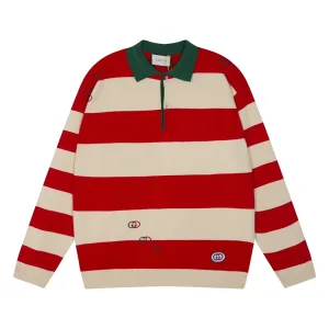 Designer Luxury Gucci Sweater Red Embroidery