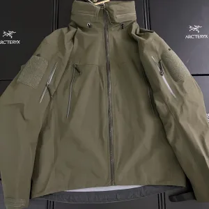 Designer Archaeopteryx Windbreaker Green Gore-Tex Nylon Embroidery