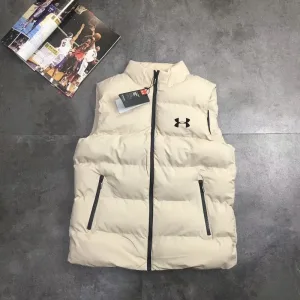 Super Clone Under Armour Coat Red Cotton Nylon Autumn Winter Even Stitching Slim Fit Side Pockets