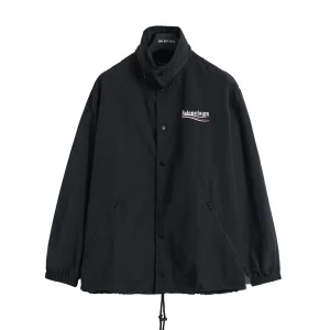 Designer Balenciaga Windbreaker Red Zippered Pocket